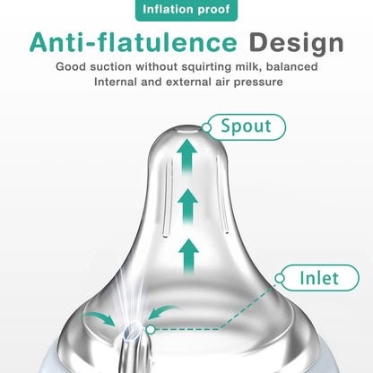 BPA-Free Glass Baby Feeding Bottle – 90/160ML Anti-Colic