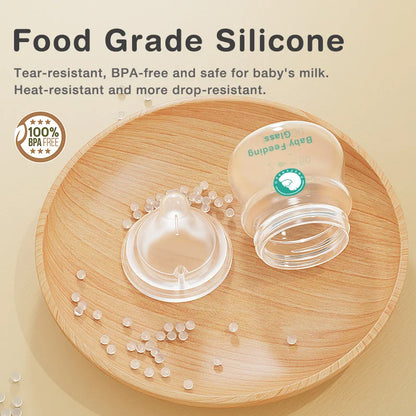 BPA-Free Glass Baby Feeding Bottle – 90/160ML Anti-Colic