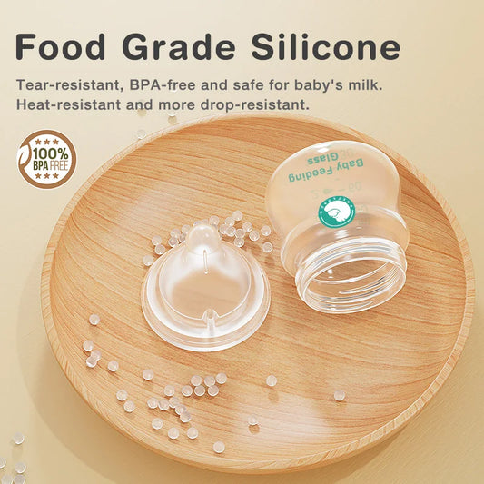 BPA-Free Glass Baby Feeding Bottle – 90/160ML Anti-Colic