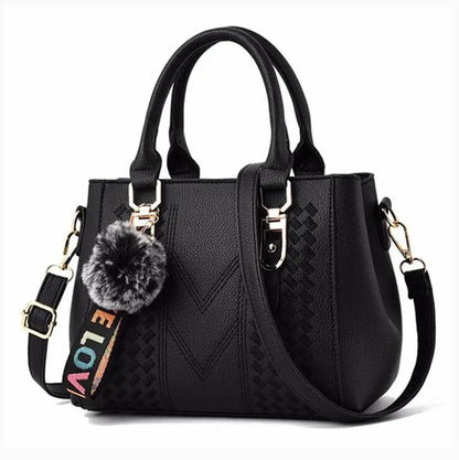 Women’s Embroidered Leather Messenger Handbag