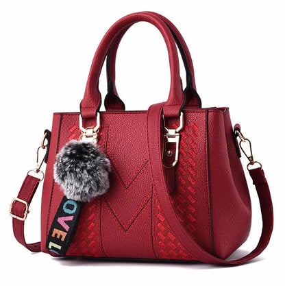 Women’s Embroidered Leather Messenger Handbag
