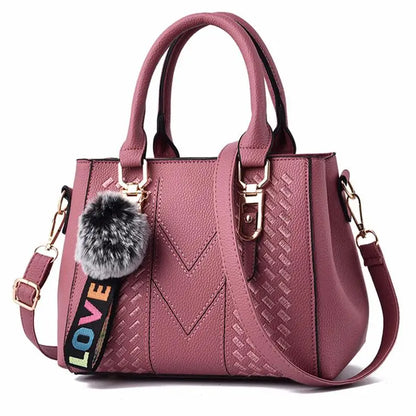 Women’s Embroidered Leather Messenger Handbag