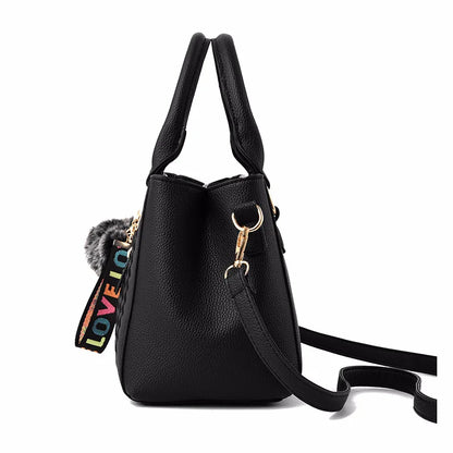 Women’s Embroidered Leather Messenger Handbag