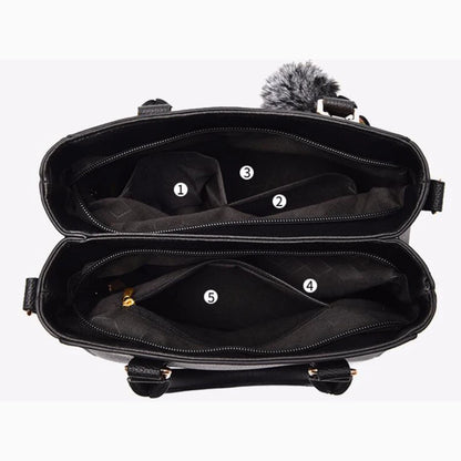 Women’s Embroidered Leather Messenger Handbag