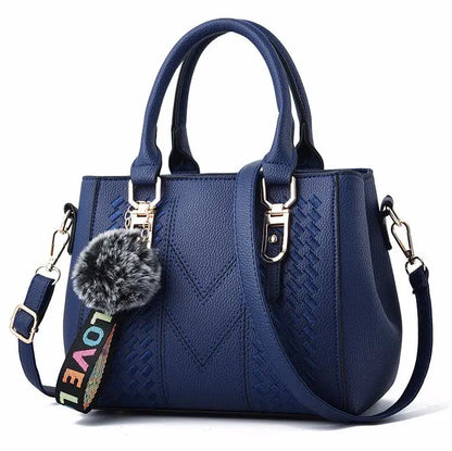 Women’s Embroidered Leather Messenger Handbag