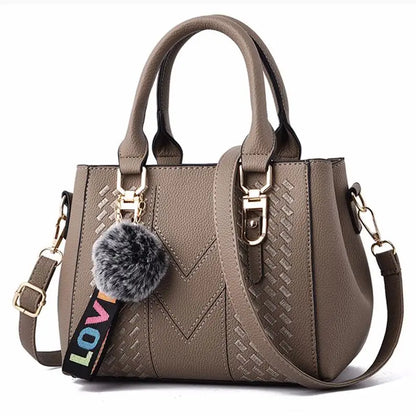 Women’s Embroidered Leather Messenger Handbag