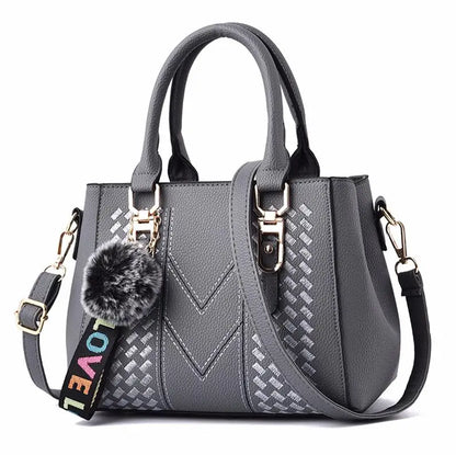Women’s Embroidered Leather Messenger Handbag