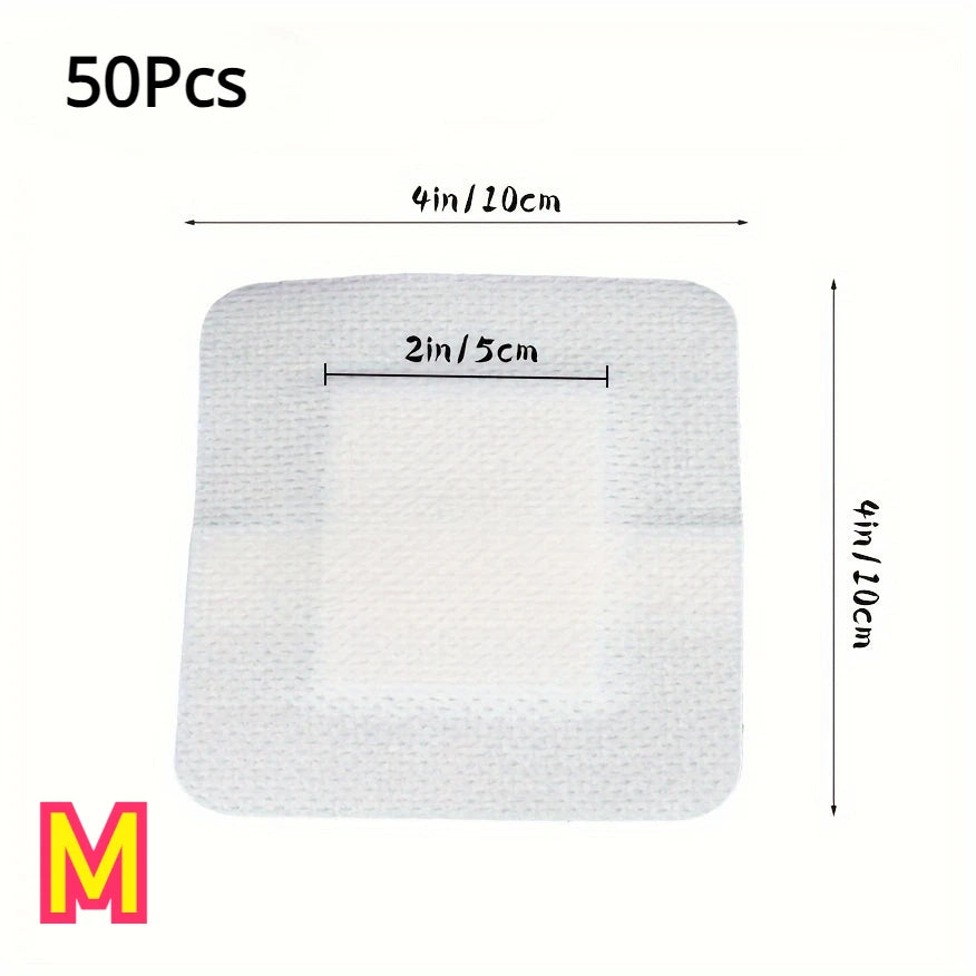 50PCS Large Wound Dressings – Hypoallergenic Medical Bandages 6×7cm