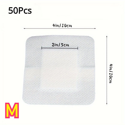 50PCS Large Wound Dressings – Hypoallergenic Medical Bandages 6×7cm