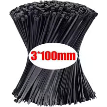 100Pcs Nylon Cable Ties – Self-Locking Adjustable Wire Zip Ties for Cable Management