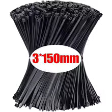100Pcs Nylon Cable Ties – Self-Locking Adjustable Wire Zip Ties for Cable Management