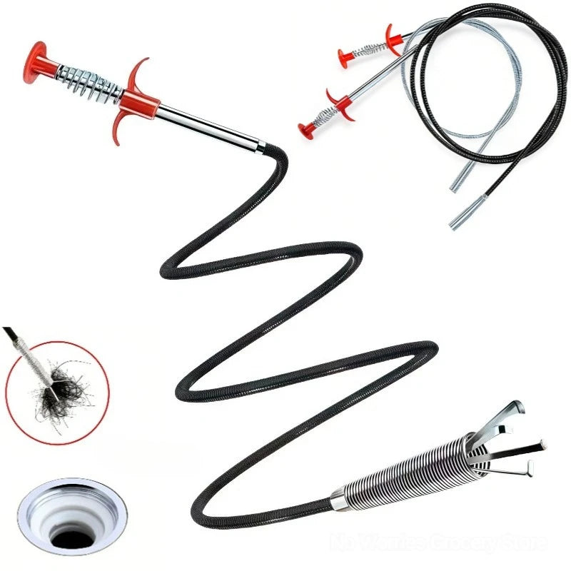 4-Claw Drain Cleaning Tool – Telescopic Pipe & Sewer Plunger