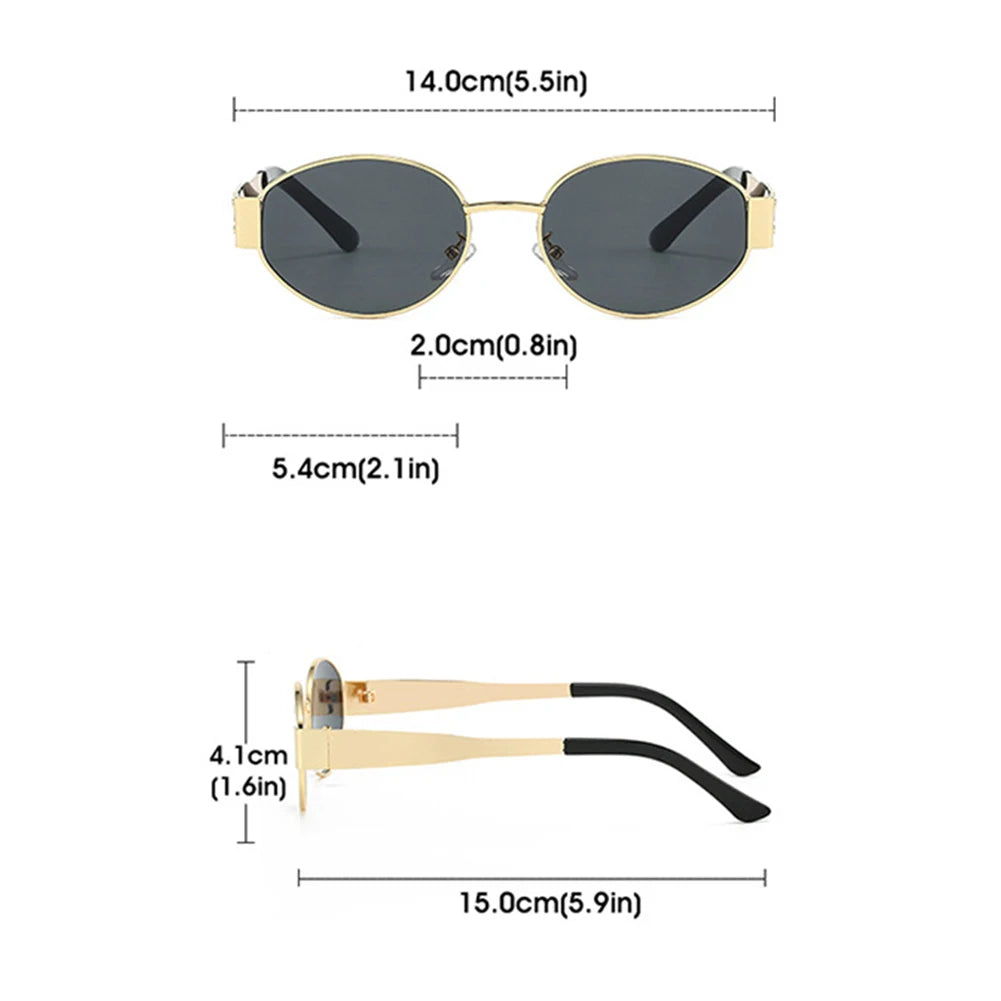 Classic Vintage Oval Sunglasses