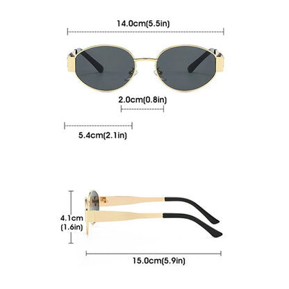 Classic Vintage Oval Sunglasses