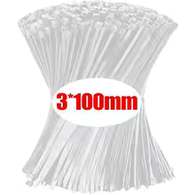 100Pcs Nylon Cable Ties – Self-Locking Adjustable Wire Zip Ties for Cable Management