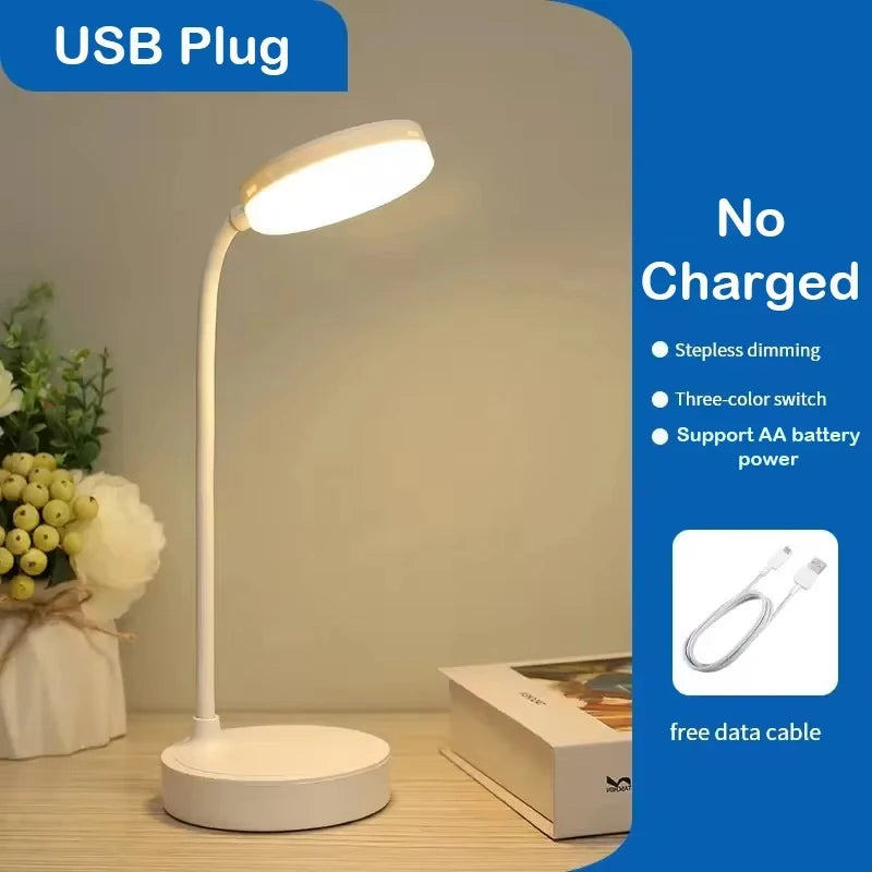 Portable LED Desk Lamp – 3-Mode Dimmable USB Touch Lamp