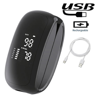 Rechargeable Fingertip Pulse Oximeter – Digital LED Oxygen Monitor