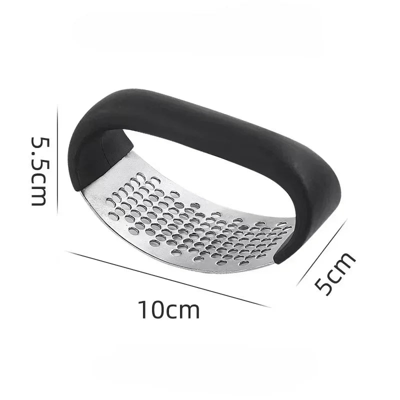: Stainless Steel Garlic Press – Manual Garlic & Ginger Crusher**
