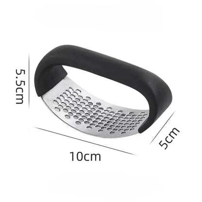 : Stainless Steel Garlic Press – Manual Garlic & Ginger Crusher**