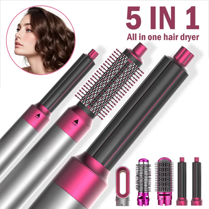 5-in-1 Electric Hot Comb & Hair Curling Iron Set