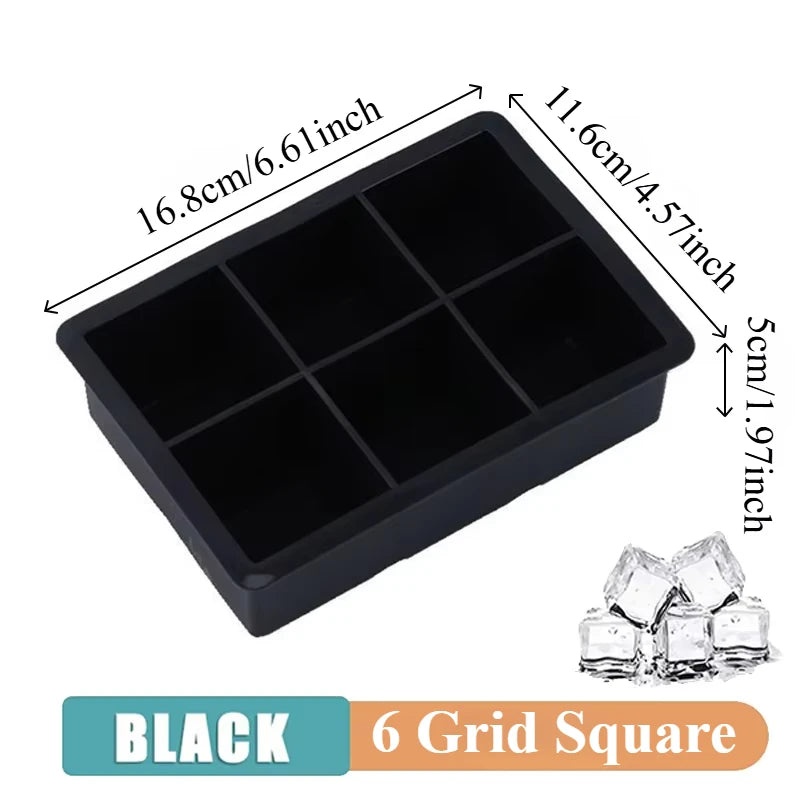 Silicone Ice Ball Maker – 4/6/8 Grid Ice Cube Mold