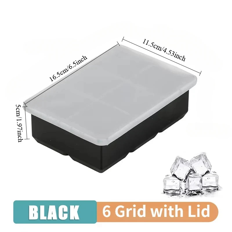 Silicone Ice Ball Maker – 4/6/8 Grid Ice Cube Mold
