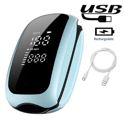 Rechargeable Fingertip Pulse Oximeter – Digital LED Oxygen Monitor