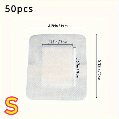 50PCS Large Wound Dressings – Hypoallergenic Medical Bandages 6×7cm