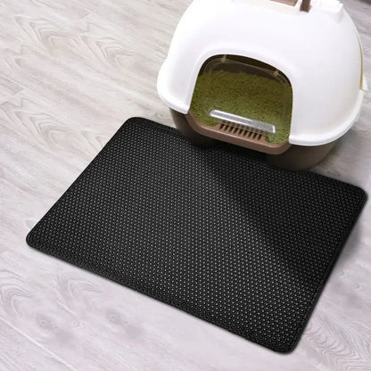 Double-Layer Cat Litter Mat – Waterproof & Washable
