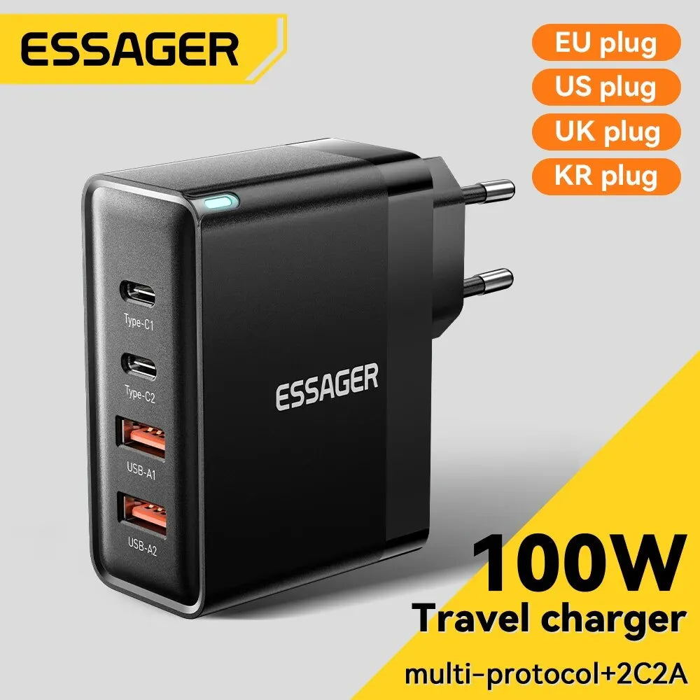 Essager 100W GaN PD USB-C Wall Charger