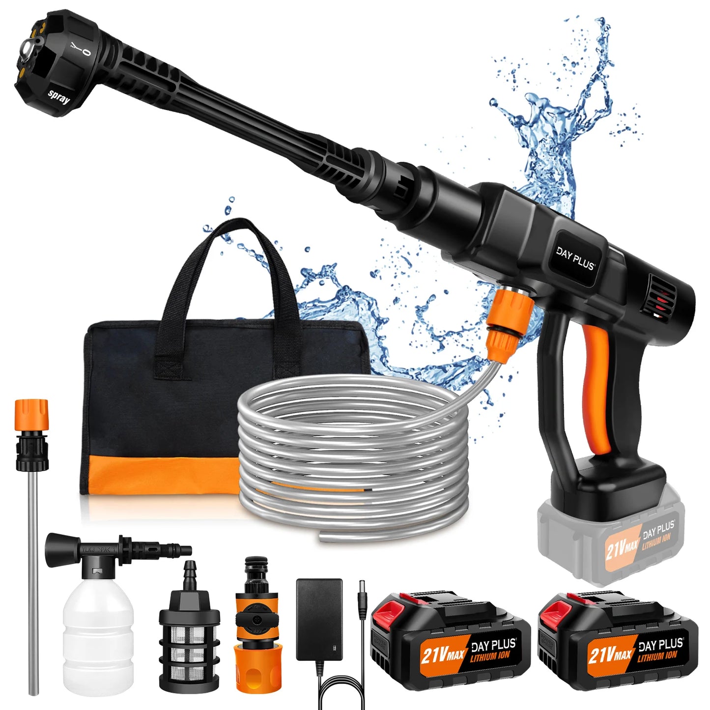Cordless Portable Pressure Washer – 6-in-1 Nozzle