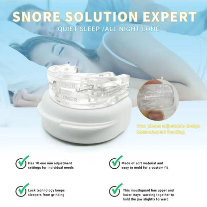Adjustable Anti-Snoring Mouth Guard – Nighttime Teeth & Bite Guard