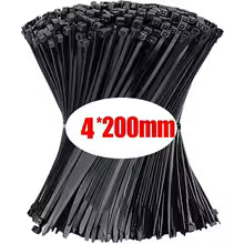 100Pcs Nylon Cable Ties – Self-Locking Adjustable Wire Zip Ties for Cable Management