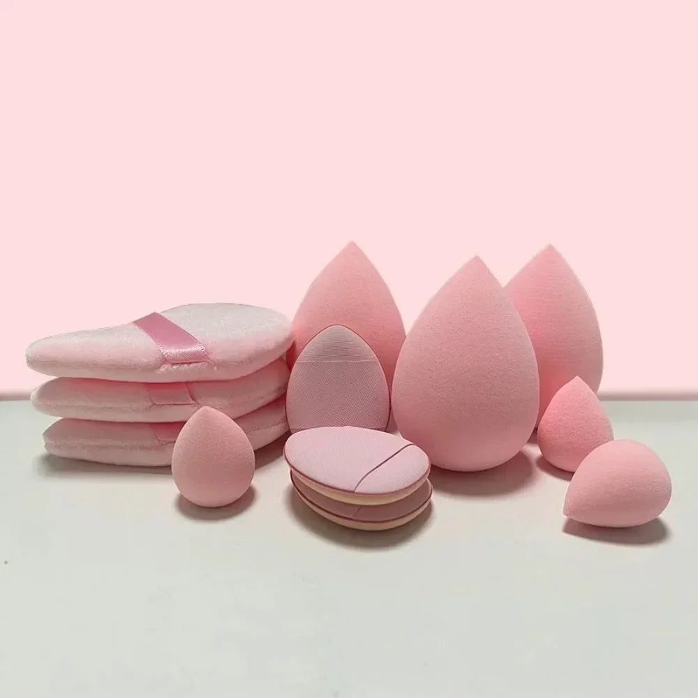 12PCS Velvet Makeup Puffs – Triangle Powder & Foundation Sponges
