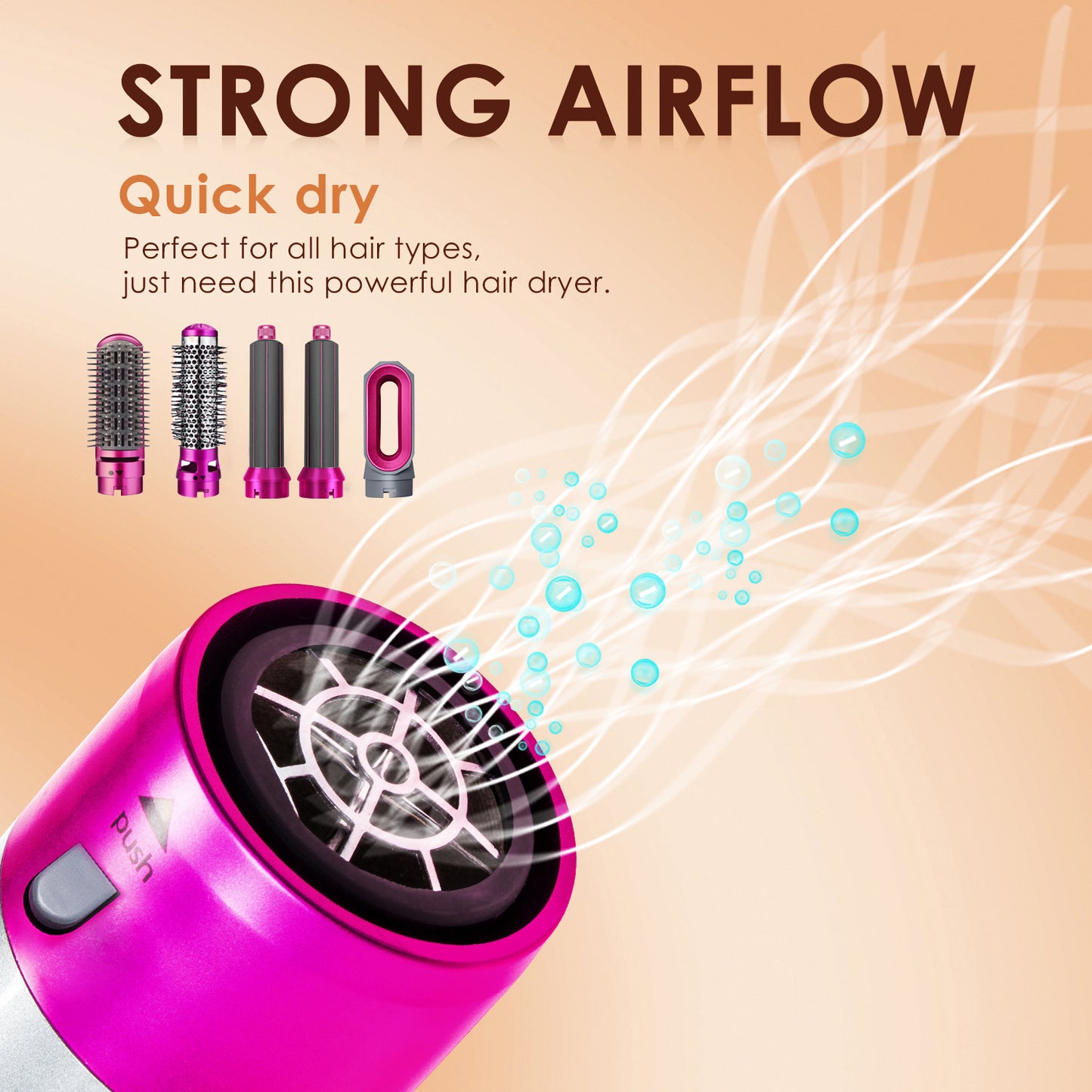 5-in-1 Electric Hot Comb & Hair Curling Iron Set