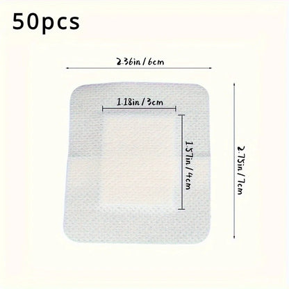 50PCS Large Wound Dressings – Hypoallergenic Medical Bandages 6×7cm