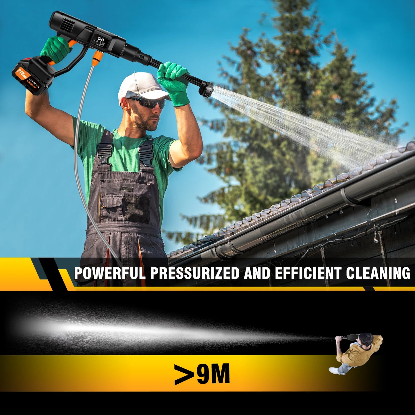 Cordless Portable Pressure Washer – 6-in-1 Nozzle