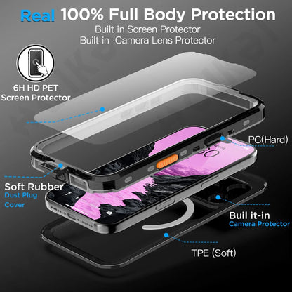 IP68 Waterproof Magnetic Case for iPhone 17/16/15/14/13 Pro Max