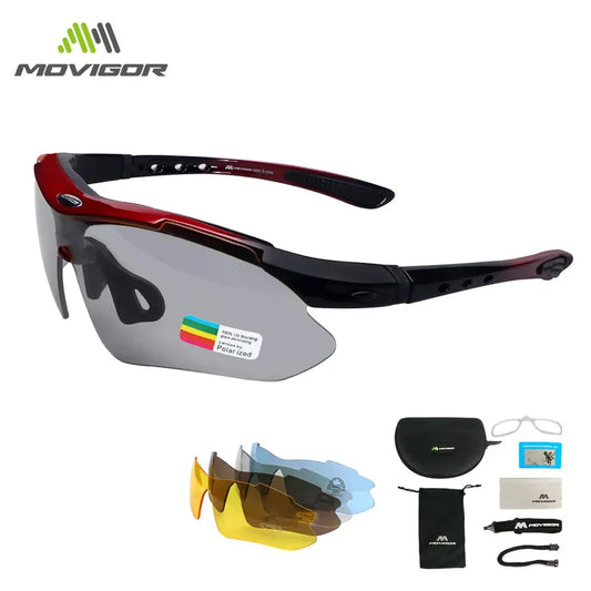 MOVIGOR 5-Lens Cycling Glasses