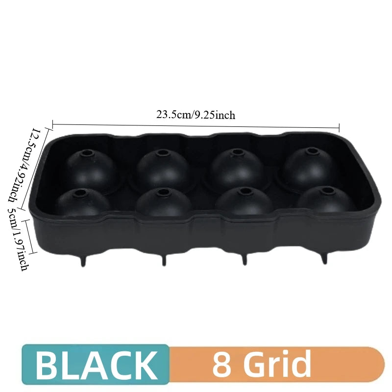 Silicone Ice Ball Maker – 4/6/8 Grid Ice Cube Mold