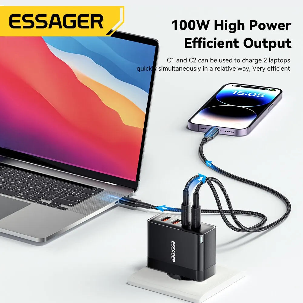 Essager 100W GaN PD USB-C Wall Charger