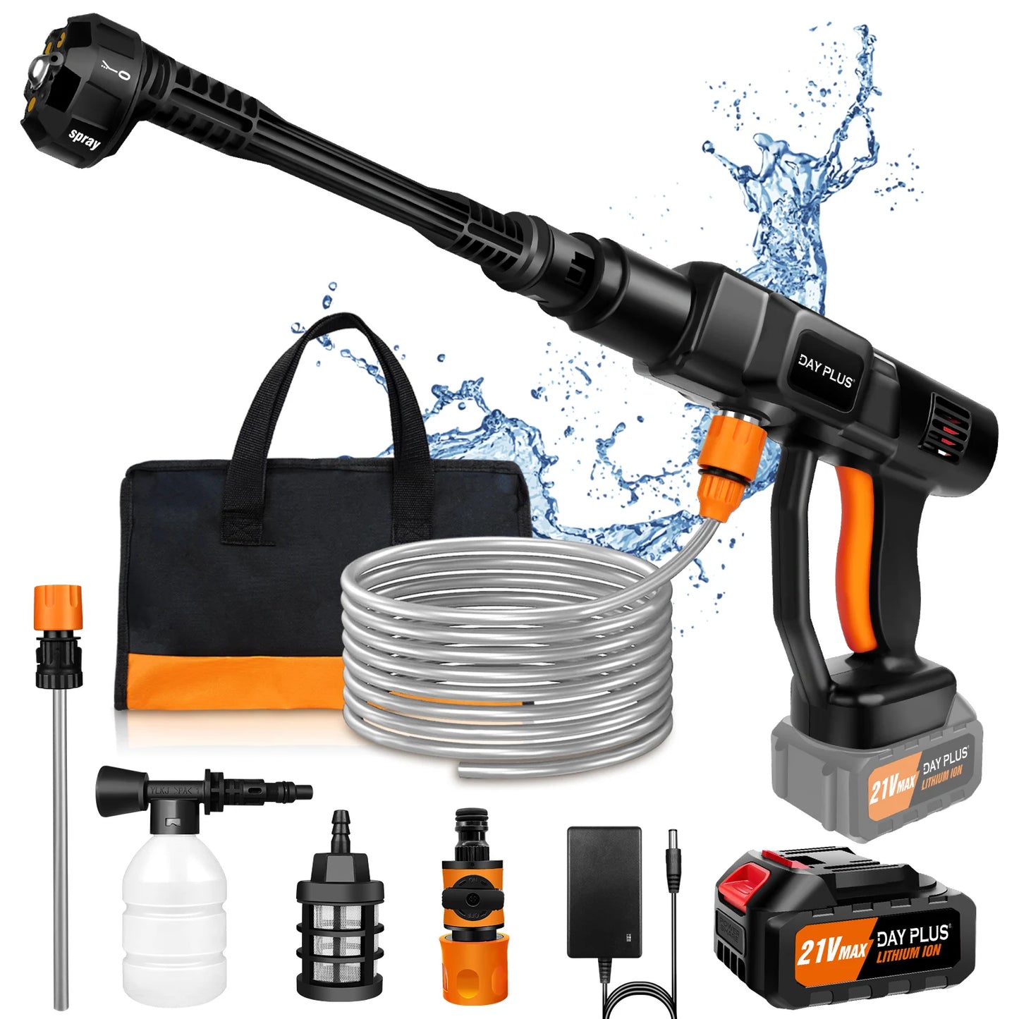 Cordless Portable Pressure Washer – 6-in-1 Nozzle
