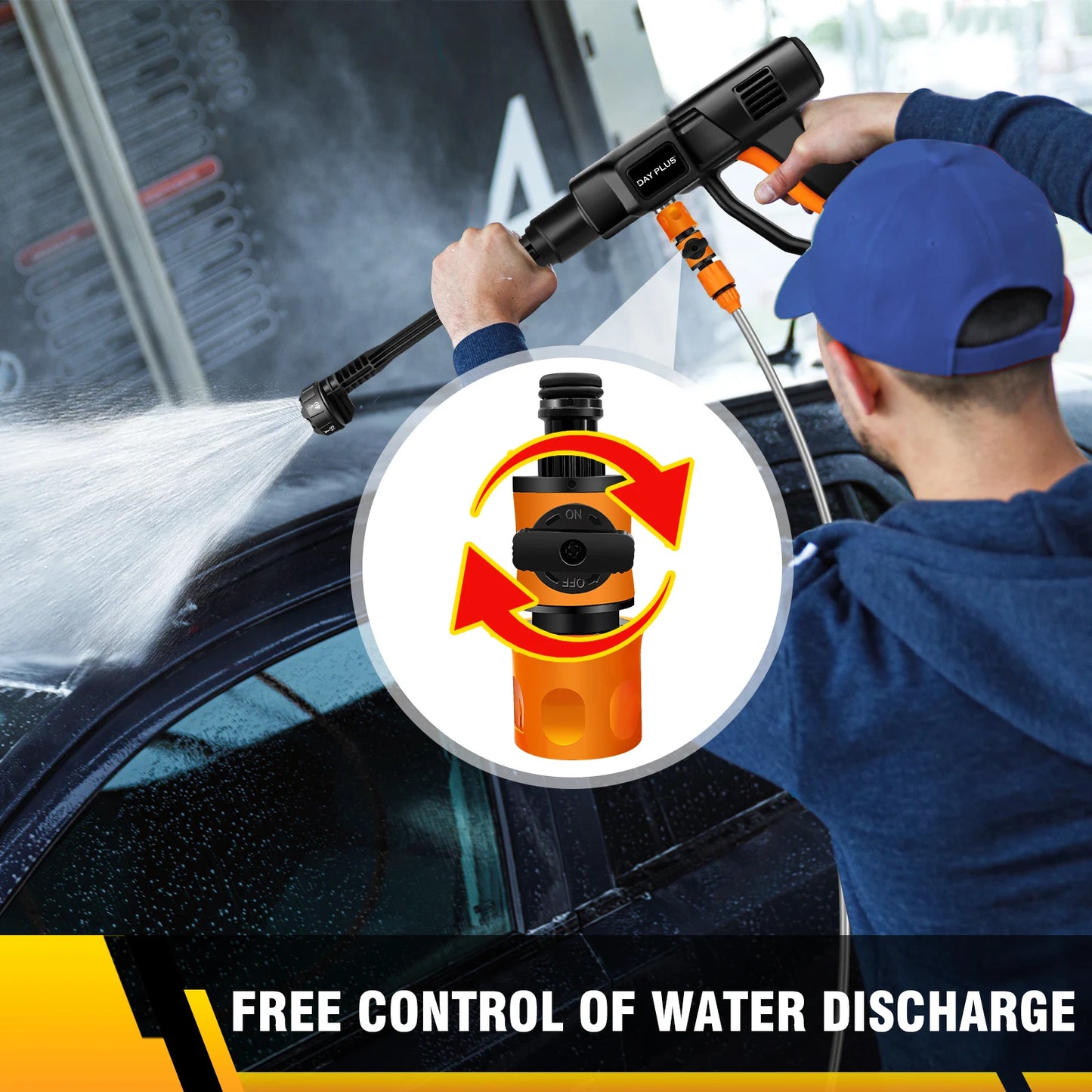 Cordless Portable Pressure Washer – 6-in-1 Nozzle