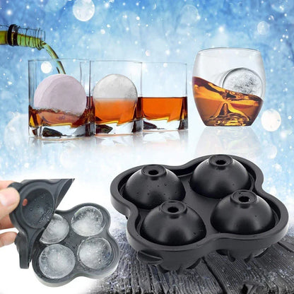 Silicone Ice Ball Maker – 4/6/8 Grid Ice Cube Mold