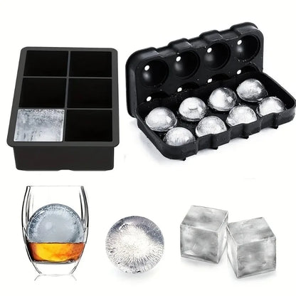Silicone Ice Ball Maker – 4/6/8 Grid Ice Cube Mold