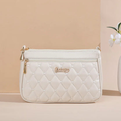 Women’s Embroidered Leather Messenger Handbag