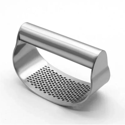 : Stainless Steel Garlic Press – Manual Garlic & Ginger Crusher**