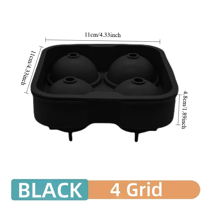 Silicone Ice Ball Maker – 4/6/8 Grid Ice Cube Mold
