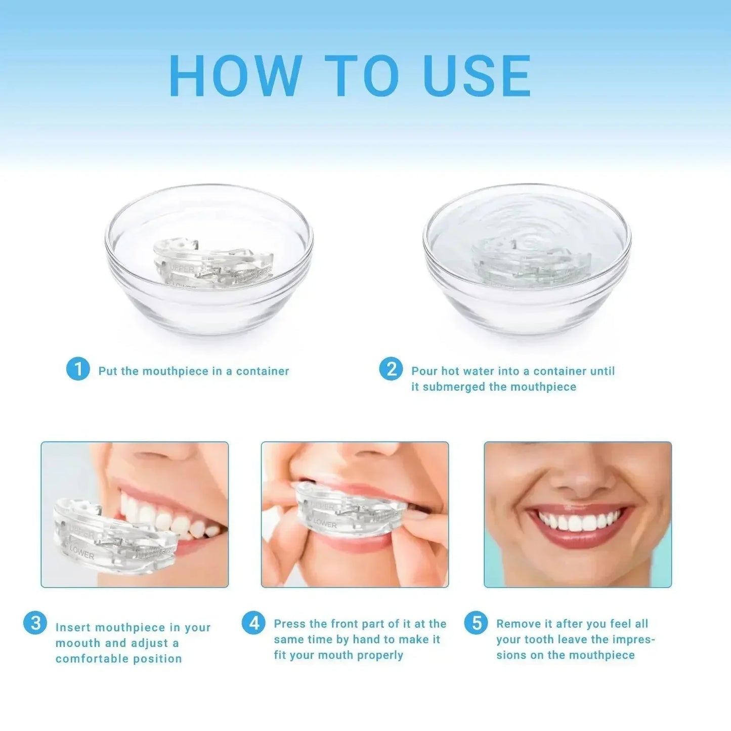 Adjustable Anti-Snoring Mouth Guard – Nighttime Teeth & Bite Guard