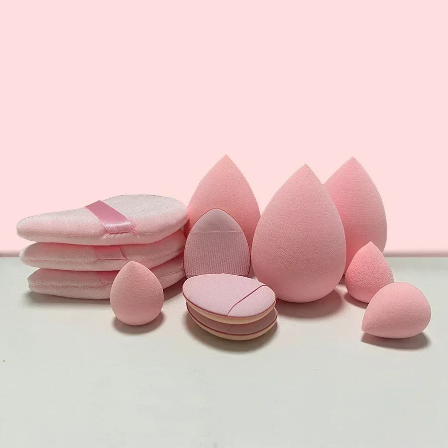 12PCS Velvet Makeup Puffs – Triangle Powder & Foundation Sponges